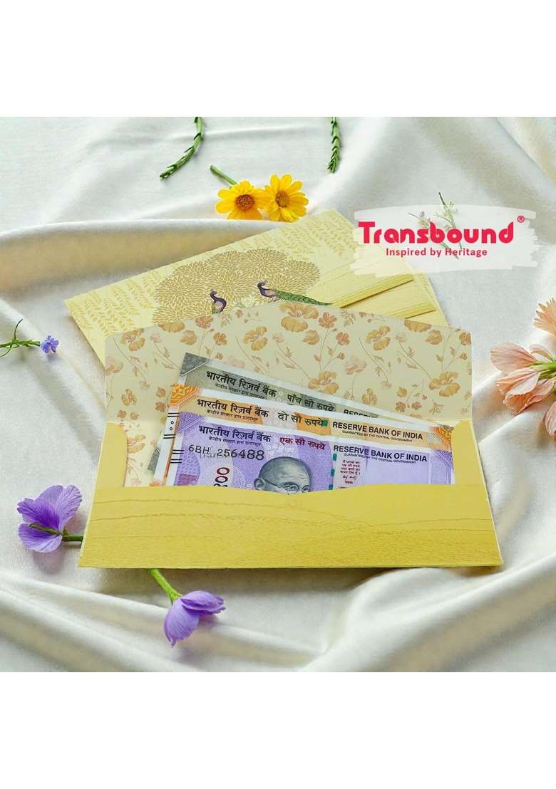 Transbound 40 Pcs Premium Colorful Shagun Lifafa Money Gift Envelopes for Wedding Cash Gifts Birthdays - Indya