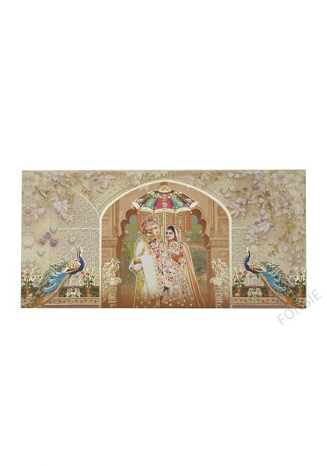 Fonsie Cream Cash Shagun Fancy Design Envelopes for Gifting Money on Wedding Gift Pack of 50