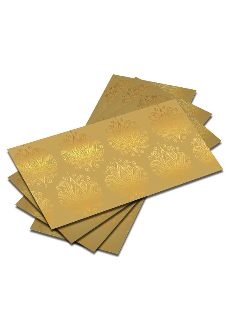 Brown Cloud Exclusive Gold FOIL Shagun Money Gift Envelope Cover Lifafa for Gift Festival Wedding Pack of 20 - Indya
