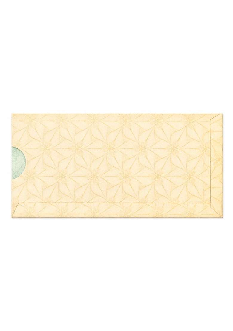 DEV Sanket Sage Green and Gold Floral Vine Medallion Shagun Money Envelopes for Cash Gift Cards Pack of 5 - Indya