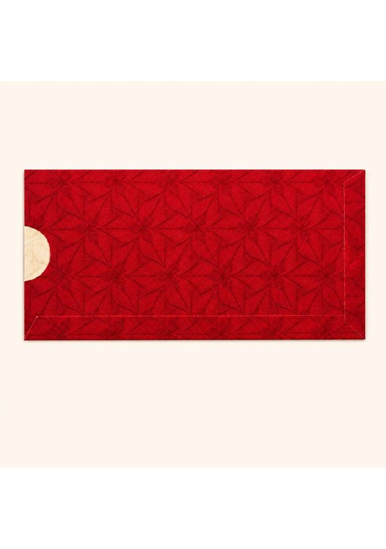 DEV Sanket Red and Gold Floral Vine Medallion Shagun Money Envelopes for Cash Gift Cards Pack of 5 - Indya