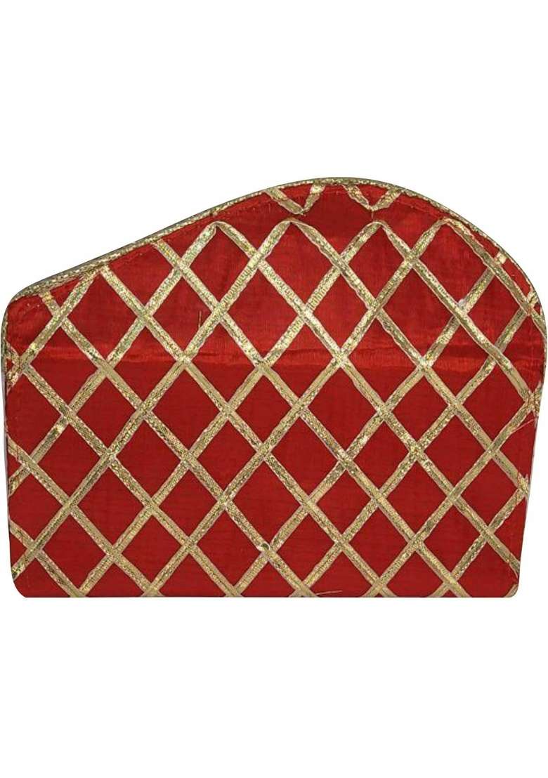 Handmade Cloth Cash Envelopes for Gifting Money for Wedding Baby Shower Shagun Envelopes Red 34 Pack of 5 - Indya