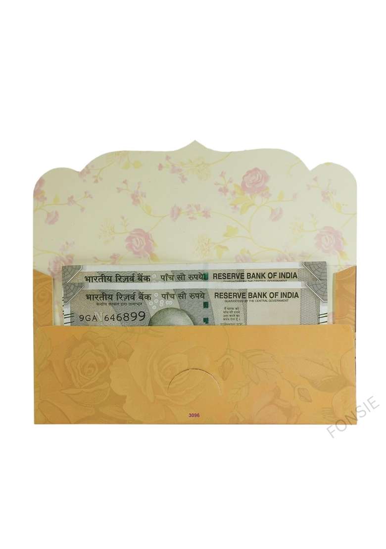 Fonsie Cash Shagun Fancy Design Envelopes for Gifting Money on Wedding Gift Pack of 75 - Indya
