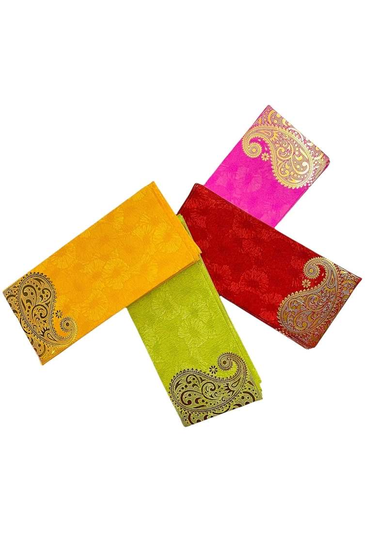 Srivi Colourful Designer Shagun Lifafa Money Gift Envelope Digitally Printed for Gifting Money Pack of 50 - Indya