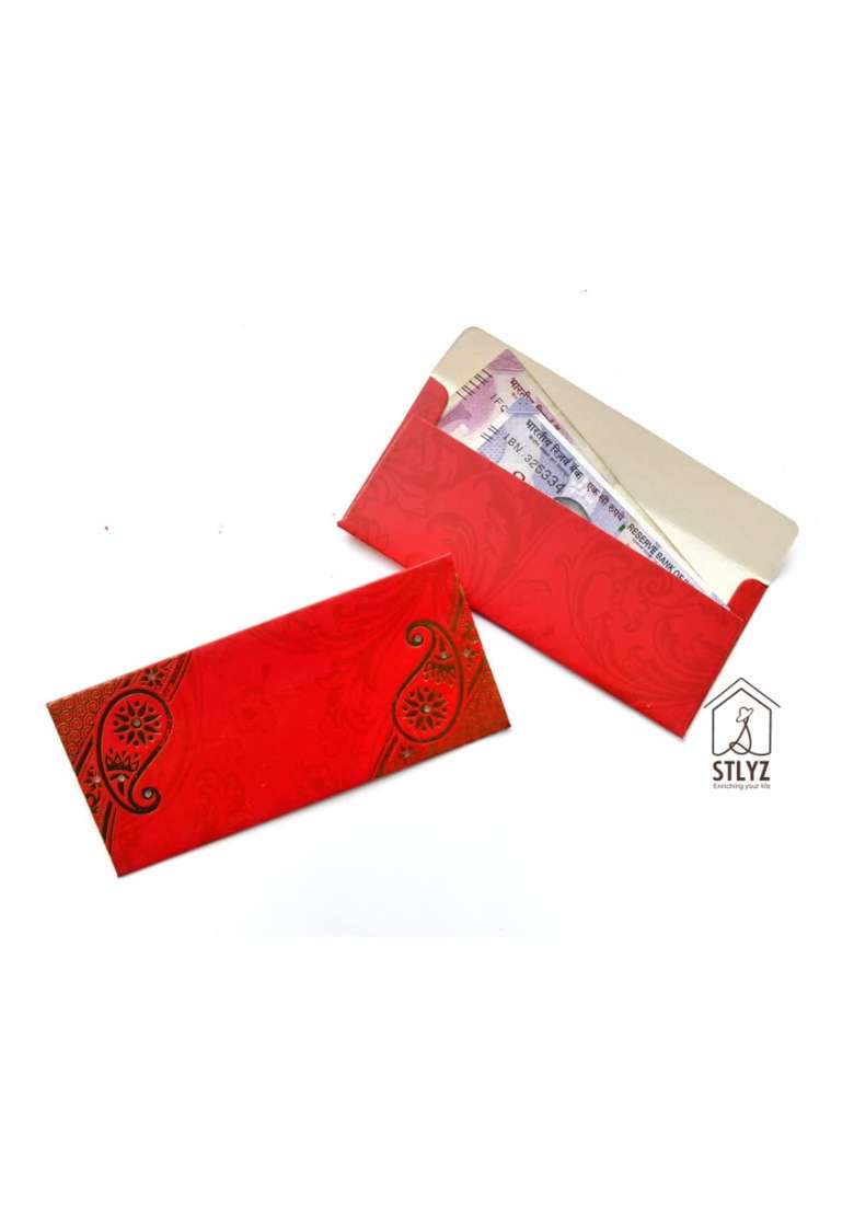 Stlyz Designer Money Gift Envelopes Handmade Cash Shagun Envelope Lifafa for Wedding Marriage Pack of 50 - Indya