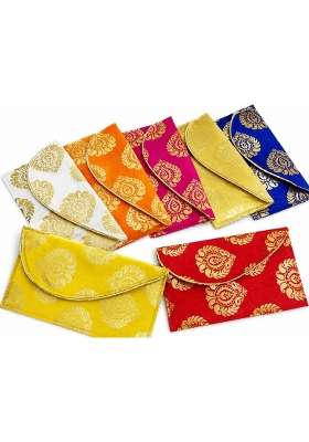 Decorative Embroidered Wedding Shagun Gift Envelopes for Cash and Gift Cards Pack of 10