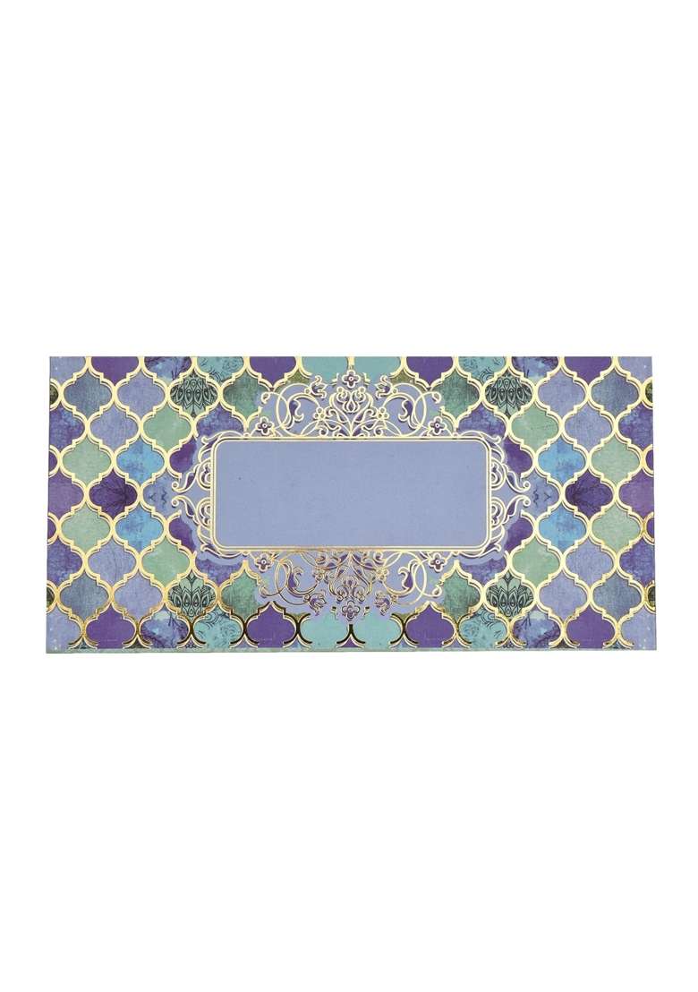 Fonsie Blue Pattern Pcs Cash Envelopes for Gifting Money on Wedding Gift Baby Shower Gift Shagun Pack of 30 - Indya