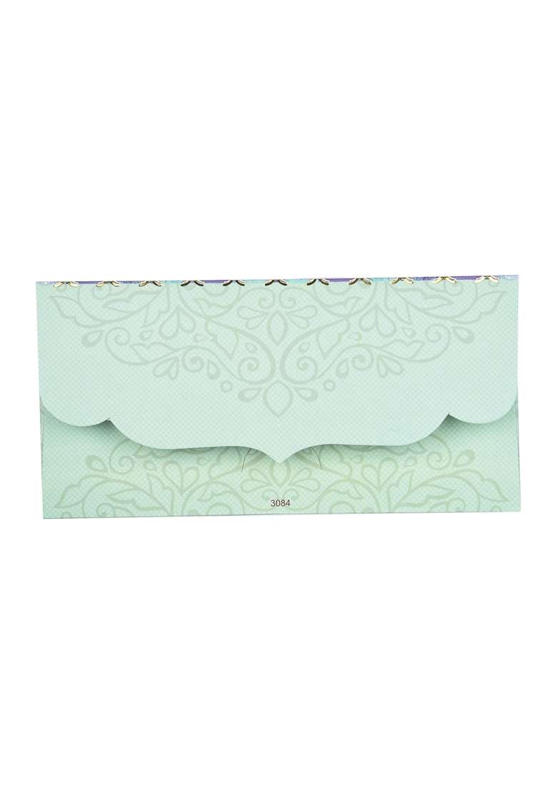Fonsie Blue Pattern Pcs Cash Envelopes for Gifting Money on Wedding Gift Baby Shower Gift Shagun Pack of 30 - Indya