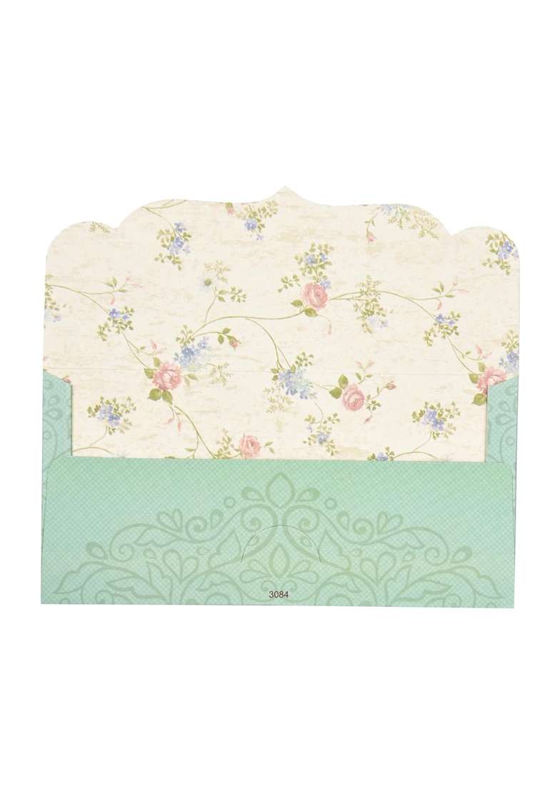 Fonsie Blue Pattern Pcs Cash Envelopes for Gifting Money on Wedding Gift Baby Shower Gift Shagun Pack of 30 - Indya