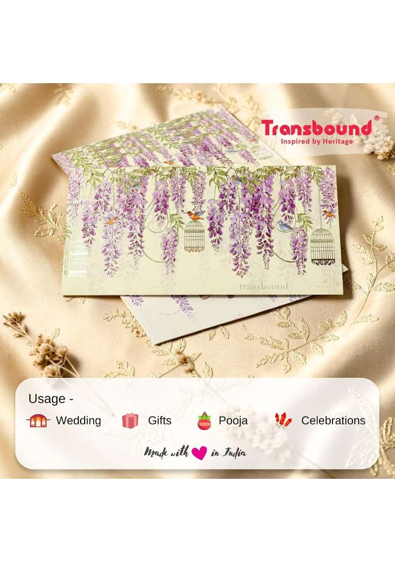 Transbound 40 Pcs Premium Colorful Shagun Lifafa Money Gift Envelopes for Wedding Cash Gifts Birthdays - Indya