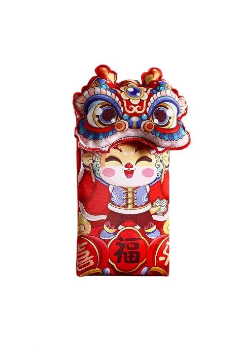 Zelphora Chinese Lunar Year Red Envelopes Lucky Money for Festival Wedding Graduation Close Eyes 13x22cm
