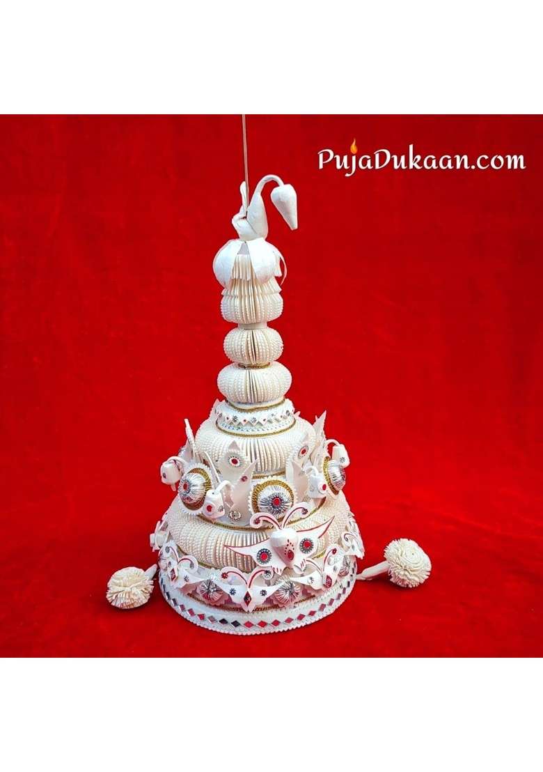 Pujadukaan Topor Mukut for Bengali Wedding and Boron Dala Full Set Complete Package - Indya