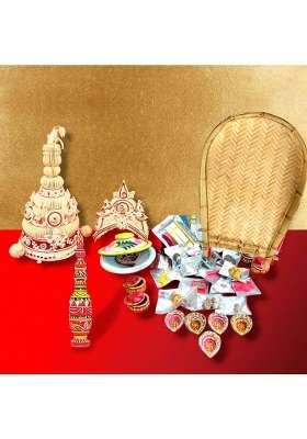 Multicolour Bells and Glitters Bengali Wedding Supplies Kit Traditional