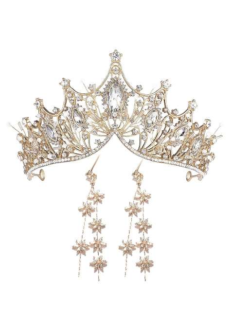 Moonight Wedding Crown for Bride Rhinestone Princess Tiara for Women Prom Queen Crown Pageant Bridal Wedding