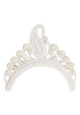 Bengcraft Dulhans Crown Hair Accessories for Marriage Traditional Bengali Design Womens Bridal White Wedding