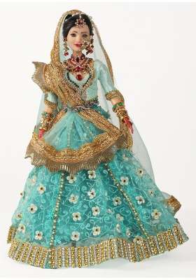 Roots and Wings Sindhi Desi Wedding Dulhan North Indian Bride Handcrafted Artisanal Collectible Doll