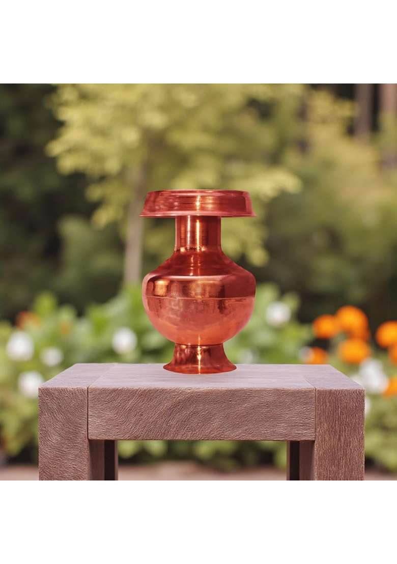 Shrinika Copper Devi Ghot Pure Copper Pooja Kalash - Indya