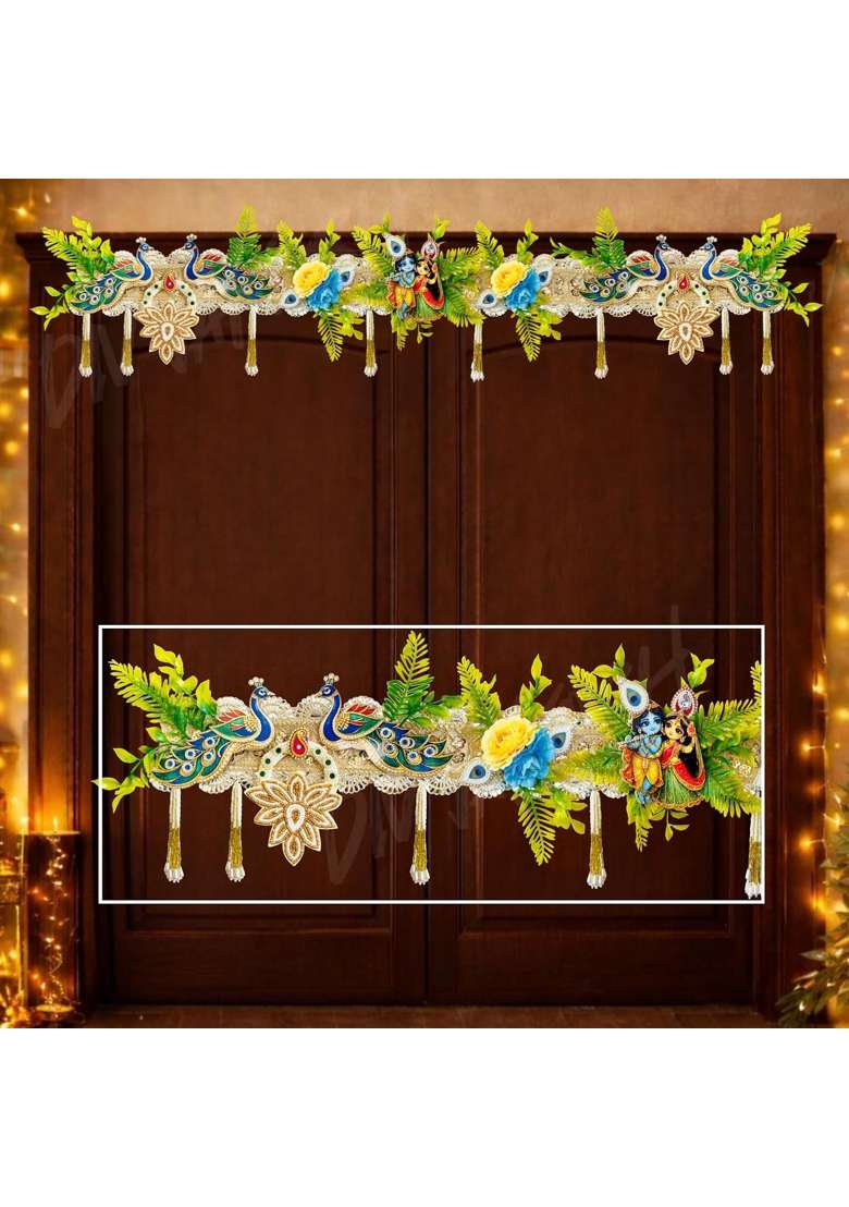 Divyakosh Multicolour Artificial Flower Toran for Door Decoration 40 Inch - Indya