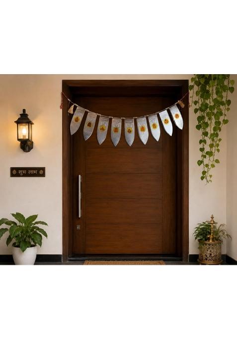 Silveric Pure 999 Silver 9 Leaf Toran for Main Door and Home Entrance