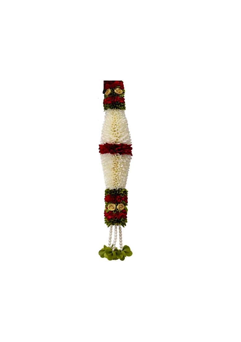 Amazon Brand UMI Maroon and Green Hanging Artificial Flower Toran for Main Door Entrance - Indya