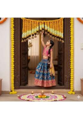Amazon Brand Umi Yellow Toran for Main Door Entrance Bandarwal for Festival Pooja Mandir and Wedding