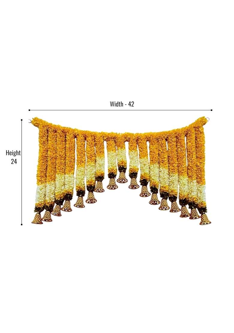 Amazon Brand Umi Yellow Toran for Main Door Entrance Bandarwal for Festival Pooja Mandir and Wedding - Indya