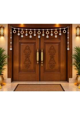Lords TOWN Traditional Hanging Toran for Main Door Yellow and Transparent