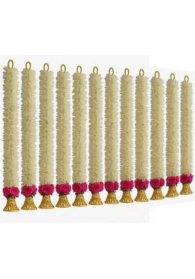 Tia Crafts Wall Hanging Festival Wedding Pooja 30 Inch 2 and Half Ft Pink Set of 12