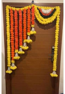 S2S Marigold Flower Full Door Decoration Thoranam for Entrance Door