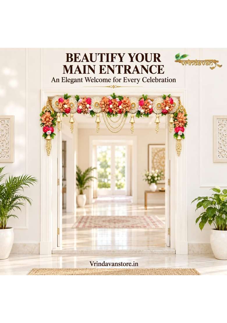 Vrindavanstore Multicolour Toran for Main Door Hanging Bandhanwar for Entrance Door - Indya