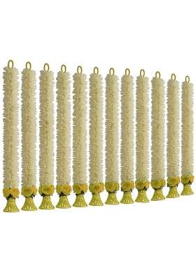 Tia Crafts Wall Hanging Festival Wedding Pooja 30 Inch 2 and Half Ft Yellow Set of 12