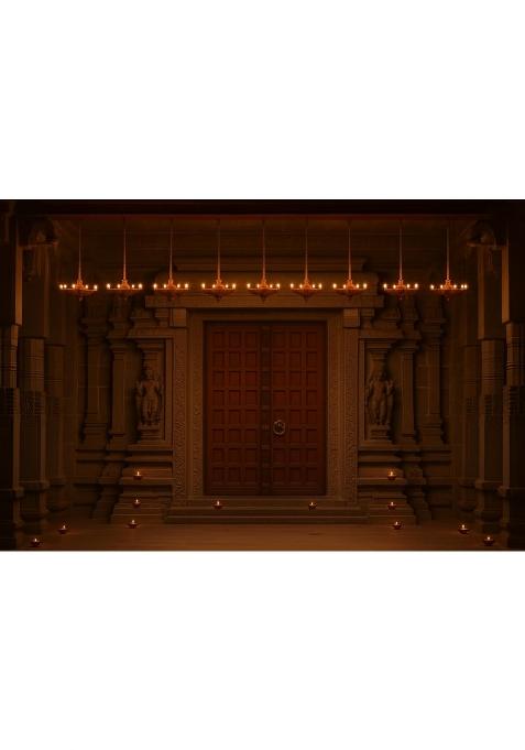 Generic Plastic Toran Style Electronic Diya Brown