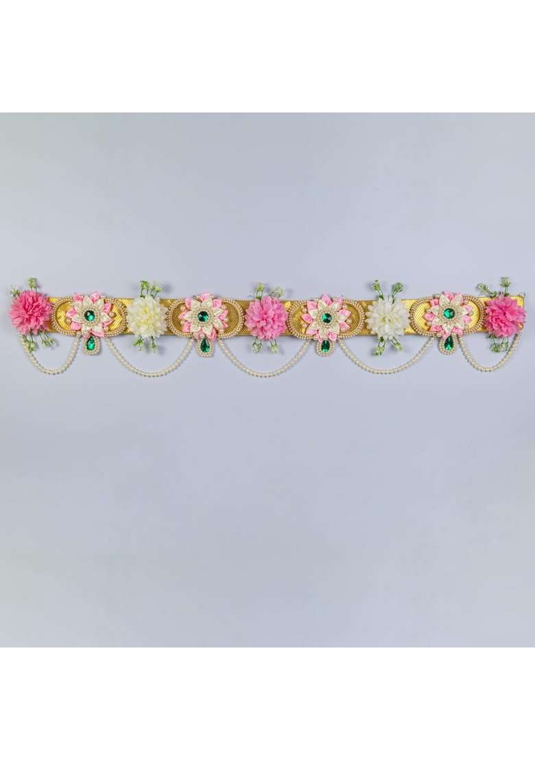 ART by Chaitasi Stylish Toran Door Handmade Thoranam with Durable Golden Base Pearls - Indya