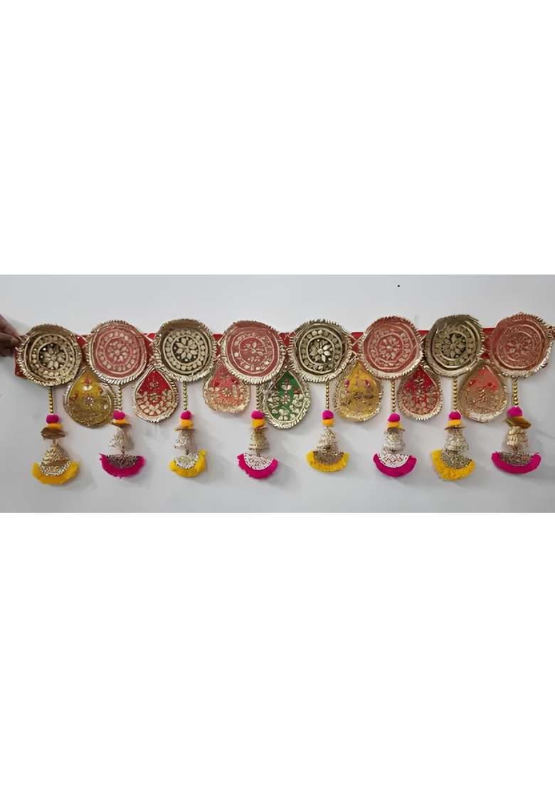 Nooelec Seeds India Beautiful Decorative Gotta Patti Jari Toran for Diwali Navratri - Indya