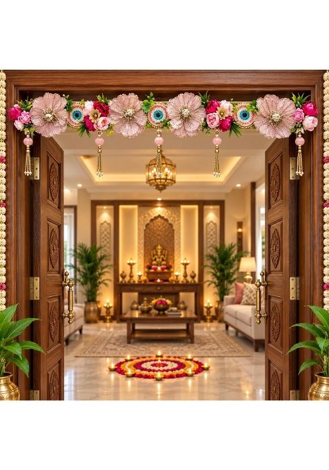 Craft Shop India Evil Eye Floral Toran Bandhanwar for Door Entrance and Temple