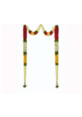 Daedal Crafters Rajnigandha with Roses Full Length Door Set Hanging Toran for Main Door Entrance
