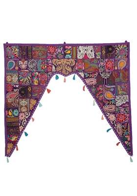 Stylo Culture Cotton Home Decoration Toran Large Bandhanwal for Temple Door Hanging Patchwork Embroidered
