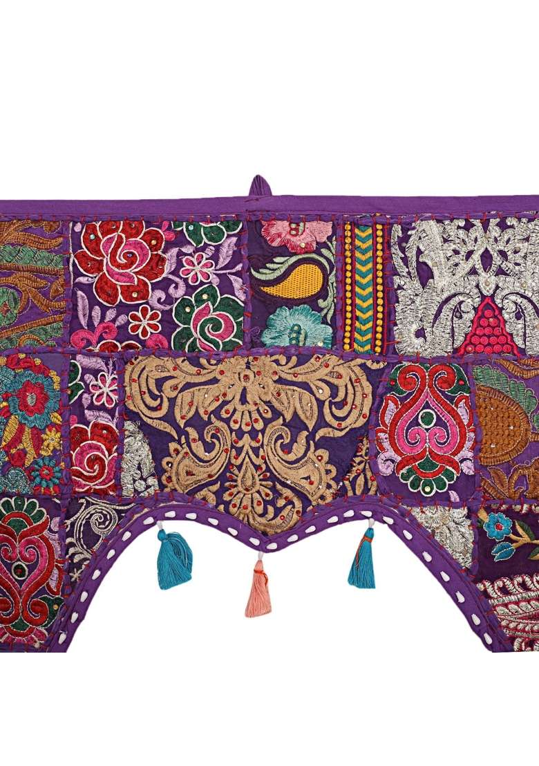 Stylo Culture Cotton Home Decoration Toran Large Bandhanwal for Temple Door Hanging Patchwork Embroidered - Indya