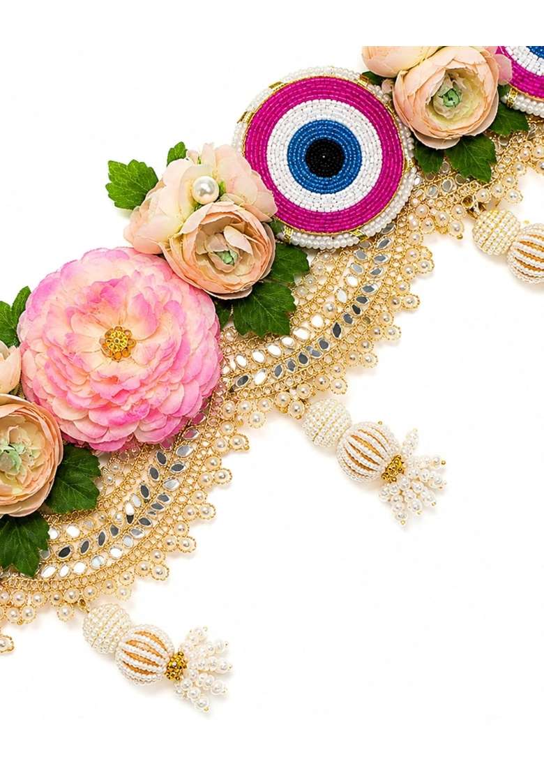 Premsons Multicolour Premium Floral Toran for Home Decor Elegant Door Hanging with Flowers - Indya