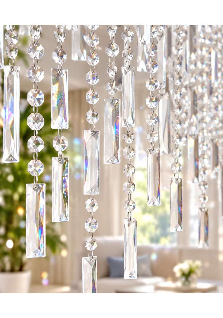 Premium Crystal Beads Door Hanging Toran Strings Pack of 30 - Indya