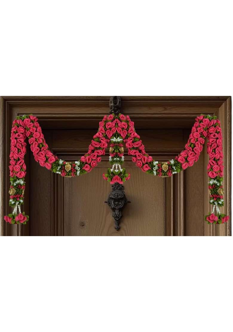 Daedal Crafters Rose Door Set Toran for Main Door Entrance - Indya