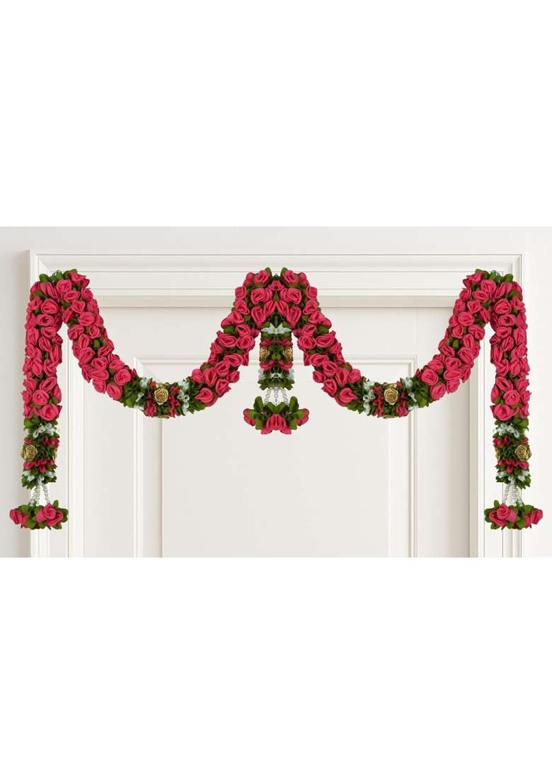 Daedal Crafters Rose Door Set Toran for Main Door Entrance - Indya