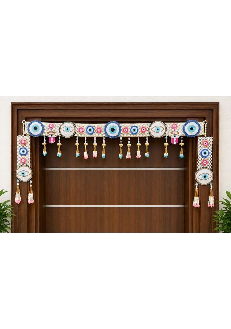MK Craft Creation Evil Eye Nazar Door Toran Decorative Hanging for Main Door Entrance Home Office - Indya