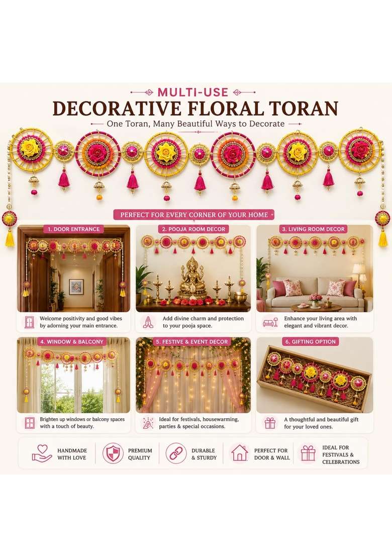 Adikala Toran Bandhanwar for Door Entrance Home Decoration and Office Decor - Indya