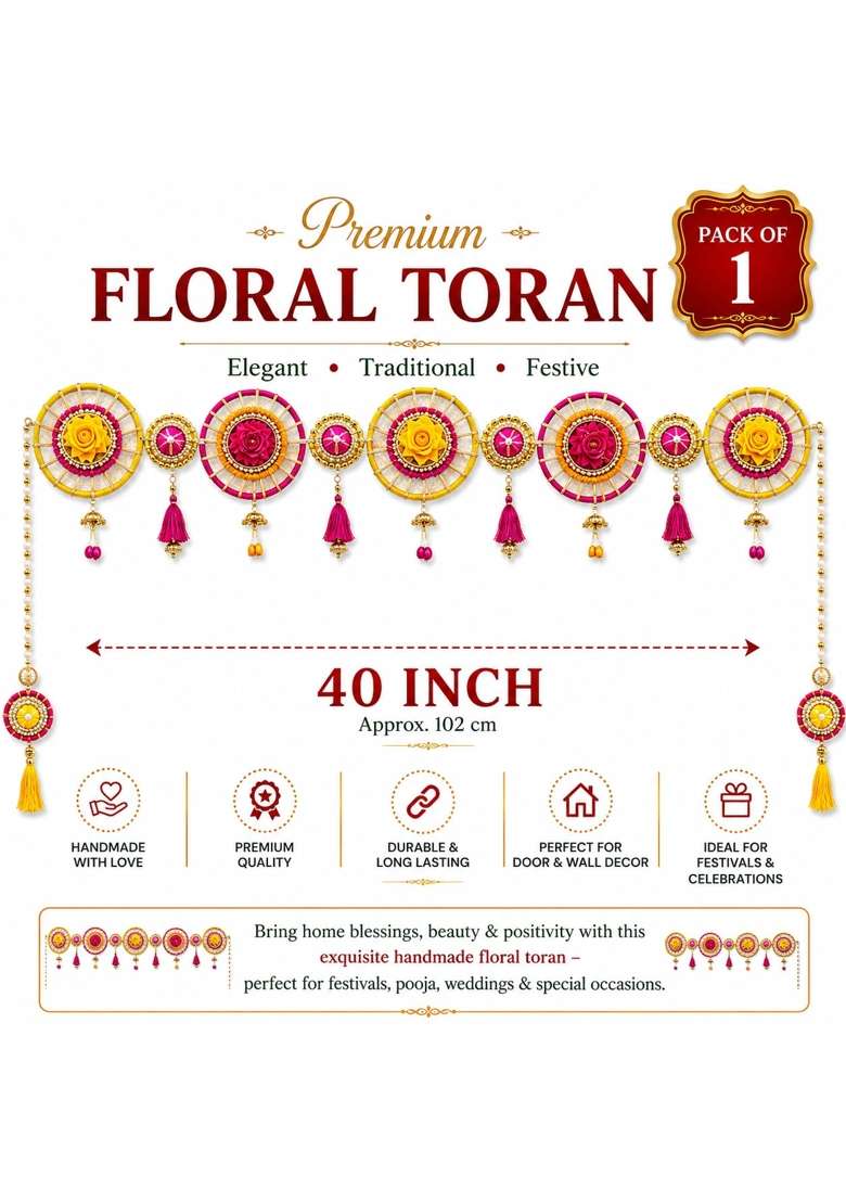 Adikala Toran Bandhanwar for Door Entrance Home Decoration and Office Decor - Indya