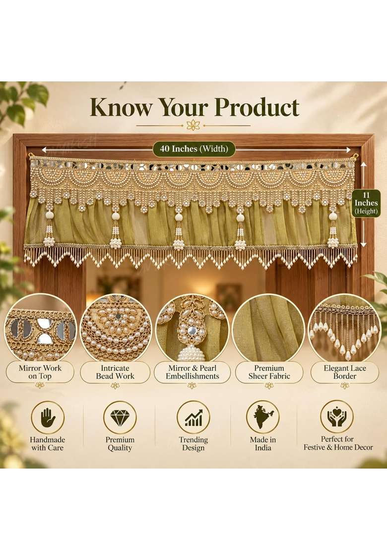 Divyakosh Main Door Entrance Toran Trending Lace Thoran Door Hangings for Home Decoration - Indya