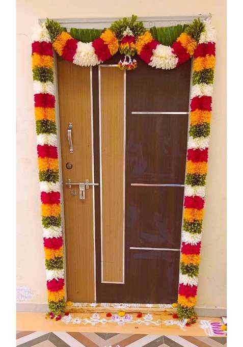 Multicolour Dry Garland World Door Toran Hanging for Main Door Entrance Pooja Room