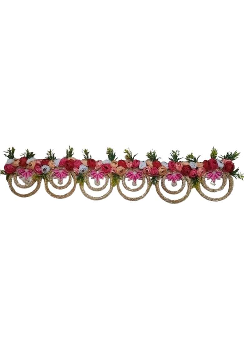 Anishop Multicolour Designer Artifical Piones Flower Hanging Banderwar Main Door Toran - Indya