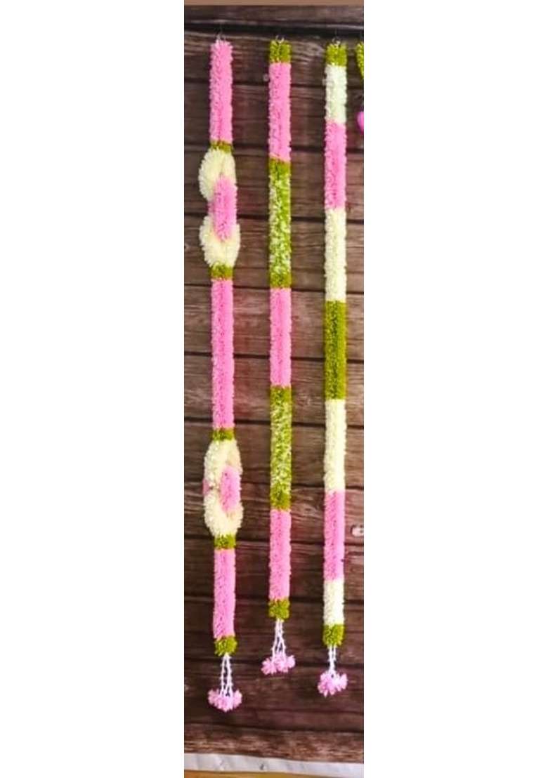 Dry Garland World Backdrop Decoration Wall Hangings Set for Main Door Entrance Pooja Room Wedding Housewarming - Indya