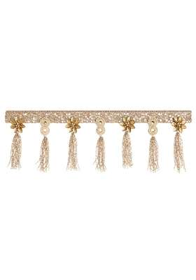 Saffron Shelf Gold and Cream Toran Bandarwal for Home Door Office and Wall Decoration Pack of 1